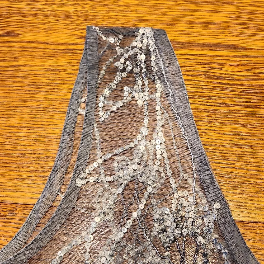 NWT STUNNING POLO RALPH LAUREN BLUE LABLE SHEER SEQUIN DRESS/ TUNIC - Picture 10 of 16